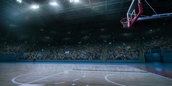 Professional basketball arena made in 3D.