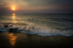 Sunrise on the Beach at Ocean City, Maryland U.S.A.
