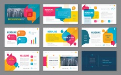 Abstract Presentation Templates, Infographic elements Template design set for Brochures, flyer, report, Questions and Answers, social networks, talk bubbles vector, profile, Website design, Webpage