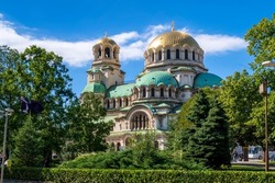 Cathedral Saint Alexander Nevski in Sofia, Bulgaria. Travel in Bulgaria