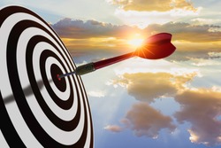Bullseye is a target of business marketing concept.achieving and winning concept
