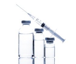 Glass Medicine Vials with hyaluronic, collagen or flu syringe