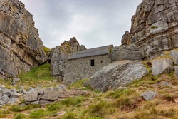 St Govan's chapel, in Wales