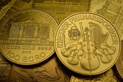 Wiener Philharmoniker Gold Coin 1 oz, Vienna Philharmonic, Investment gold coin, 100 euro, Austria