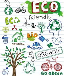 Eco friendly vector set
