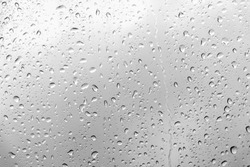 Water backgrounds with water drops on glass.