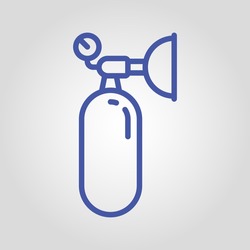 Oxygen tank icon isolated flat vector linear icon