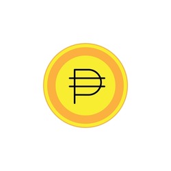 Cryptocurrency or Crypto coins Logo Set in Market. Vector Files