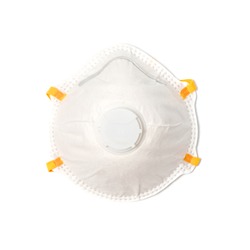 Protection factor for N95 Filtering face mask-safty white mask on white background