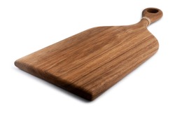Cutting board for food on white background