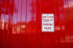 Funny but serious No Parking metal sign 