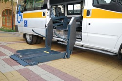 The automobile equipped with the lift for Wheelchair