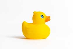 Yellow rubber duck for a kid's bath time