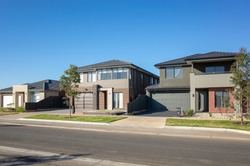 New modern residential houses in Melbourne's suburb. VIC Australia.