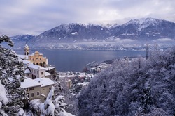 Madona de Sasso in winter, Locarno, Switzerland