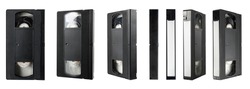  videotape for watching movies isolated on a white background, video cassette.