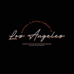 los angeles clothing company typhography vintage fashion