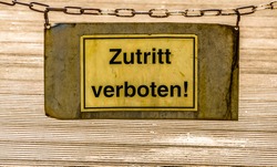Sign with the label 