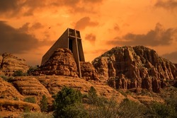 The Chapel of the Holy Cross is a Roman Catholic chapel built into the buttes of Sedona, Arizona. The chapel is under the episcopal see of the Roman Catholic Diocese of Phoenix