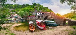 Panorama of famous small town in Montenegro