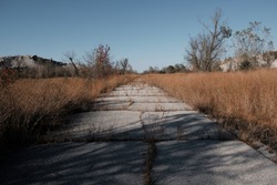 Abandoned main street in Picher, Oklahoma