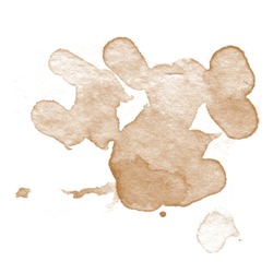 Coffee stains isolated on a white background. Royalty high-quality free stock photo image of Coffee and Tea Stains Left by Cup Bottoms. Round coffee stain isolated, cafe stain fleck drink beverage