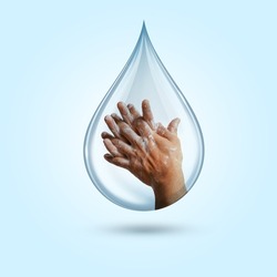 global handwashing day, world handwashing day, handwashing day, washing hand is on water drop