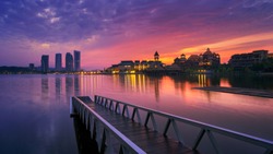 Sunrise from Pullman Lake, Malaysia.
