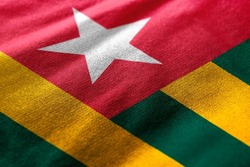 Close up waving flag of Togo. Concept of Togo.