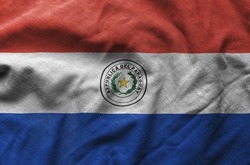 Close up of the Paraguay flag. Paraguay flag of background. flag symbols of Paraguayan.