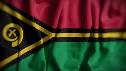 Close up of the Vanuatu flag. Vanuatu flag of background. Flag of Vanuatuan.