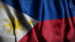 Close up of the Philippines flag. Philippine flag of background. Flag of Filipino.
