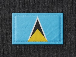 Saint Lucia flag isolated on black background with clipping path. flag symbols of Saint Lucia.