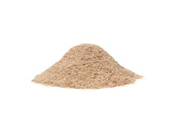 pile of saw dust on isolated background