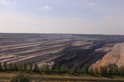 View of the Hambach lignite mine in the Rhineland