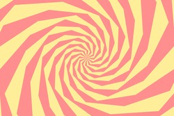 Vector abstract illustration of swirl, vortex pattern. Trendy background in op art style, optical illusion.