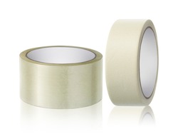adhesive tape on white background, isolated