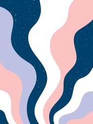 abstract smoke pop art background texture. vector pattern illustration with waves color block in white pink navy and purple