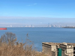 City scape of Newyork from staten island