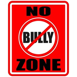 No Bully Zone, sign and sticker vector