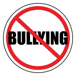 No Bullying Label and sign vector
