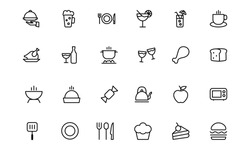 Food Vector Outline Icons 1