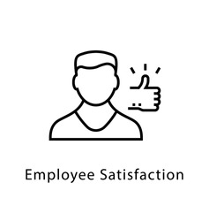 Employee Satisfaction Vector Line Icon