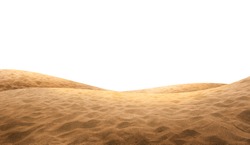 Desert sand isolated on white background