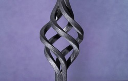 wrought iron fence ornament. close up photo 