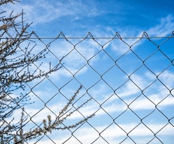 wire fence. seamless chain link fence. industrial fence