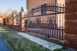 Iron fence with iron gate