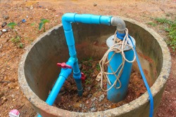Well Drilling, Dig a well for water, Inside The Well, Water filter system, Water supply pipeline, System for pumping irrigation water for agriculture