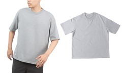 Oversize T shirt mockup isolated on white background with clipping path.