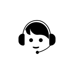 Call center icon on white background